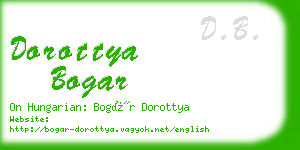 dorottya bogar business card